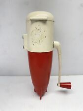 Vintage Dazey Manual Triple Ice Crusher Model 160 Red White picture