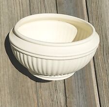 Haeger Ribbed Bowl Pottery Vase Restoration Hardware Natchez Bowl White picture