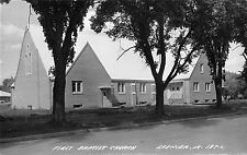 Spencer Iowa~First Baptist Church~1950-60s Real Photo Postcard~RPPC picture