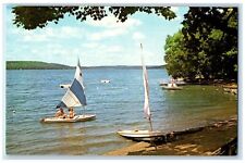 c1960's Pathfinder Box 350 Cooperstown New York NY Sailboat Vintage Postcard picture