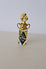 Adrian Designs Glass Miniature Perfume Bottle Pendant Art Glass Ornate 1/8 Oz  picture