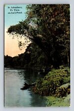 St Johnsbury VT-Vermont, View On Joe's Pond, Antique, Vintage Souvenir Postcard picture