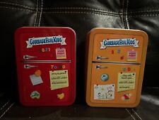Pair of Garbage Pail Kids 2021 Food Fight Sticker Card Boxes Red and Orange picture
