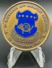 Vintage U.S. Army 1st BN 19th IN Regiment Chickamauga Military Challenge Coin picture