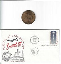 Seattle World's Fair - 1962 First Day Cover, Commemorative Coin picture