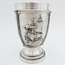 La Paloma Collection Pewter Nautical Design Wine Cup 18th Century Design VTG picture