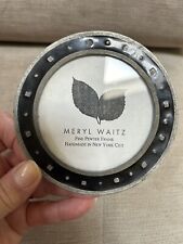 Meryl Waitz Fine Pewter Round Picture Frame Preowned picture