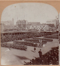 1897 McKinley Inaugural Parade, U.S. Infantry.  C.H. Graves  Stereoview Photo picture