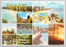 Maui Hawaii, Landmarks and Attractions Multiview, Vintage Postcard picture