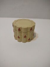 Wedgwood Primrose Yellow Jasperware Covered Bamboo Jar Trinket Box Terracotta CG picture