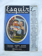 1930s Antique Mens Esquire Magazine December 1937 Vintage Gift World War II Era picture