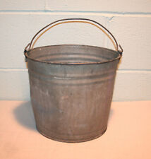 Vintage Galvanized Metal Pail Bucket No. 10 Primitive picture