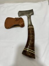 ESTWING Rockford Vintage Camping Hatchet Axe with Stacked Leather Handle USA picture