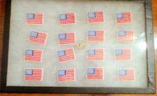 Lot of 16 Small American Flag Patches Iron On USA Embroidered picture