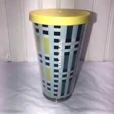 Starbucks Coffee Tumbler Yellow Blue Cup Cold Grande NEW 16 Oz 2018 picture