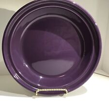 Longaberger Pottery Woven Tradition Eggplant Purple Grandma 10 Inch Pie Plate picture