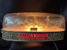 Budweiser Clydesdale Horse Wagon Cash Register Light Vintage Beer Display Topper picture