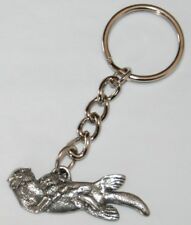 Sea Otter Fine Pewter Keychain Key Chain Ring USA Made picture