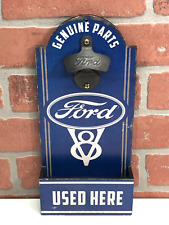 Vintage Collectible Ford Advertising Man Cave Metal Bottle Opener picture