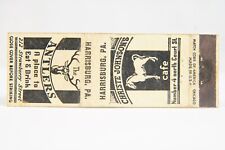 Christe Johnsons The Antlers Cafe Harrisburg PA White Matchbook Cover picture
