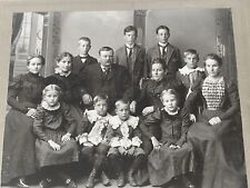 Family Portrait  Antique Photo 1890s, 11 Children 11x14 Matted Rushford MN picture