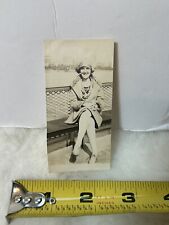 Antique 1920s Photo Snapshot Of Flapper Woman Showing Legs On Boat  picture