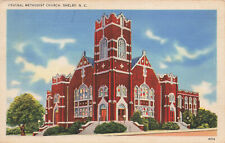 CENTRAL METHODIST EPISCOPAL ME CHURCH POSTCARD SHELBY NC NORTH CAROLINA 1930s picture