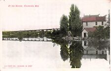 Kaukauna WI Wisconsin Bridge Fox River Early 1900s Appleton Vtg Postcard E20 picture