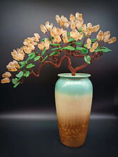 HANDMADE citrine Ceramic vase CRYSTAL tumble TREE GEM TREE reiki DECOR GIFT 1PC picture