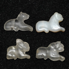 4 Ancient Egyptian Crystal & Agate Stone Animal Bead Amulets Circa 1570-535 BC picture