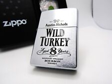 Wild Turkey Aged 8 Years Engraved Bourbon Whiskey Zippo 2007 MIB Rare picture