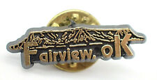 Fairview OK Oklahoma Gold Tone Vintage Lapel Pin picture