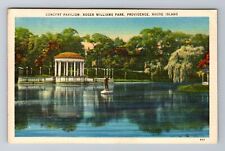 Providence, RI-Rhode Island, Concert Pavilion Williams Park, Vintage Postcard picture