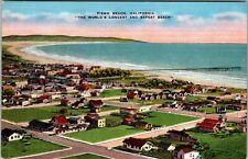 Pismo Beach CA-California, Aerial Of Town Area, Vintage Postcard JB33 picture