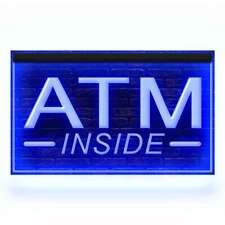 120049 ATM Inside 24 Hour Deposit Check Shop Store Display LED Light Neon Sign picture