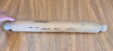 Vintage one piece solid WOODEN ROLLING PIN 16” Baking Farmhouse pies PASTRY picture