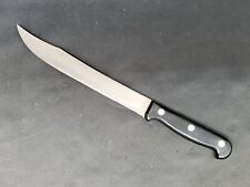 RAZOR KEEN VINTAGE ALCAS #3123 CHEF'S YATAGAN SLICING/CARVING KNIFE, MADE IN USA picture
