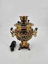 Vintage Russian Electric Samovar Painted Old Samowar  Water heater Teapot picture