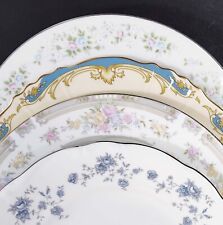 Mismatched Dinner Plates Vintage Floral China Plates Mix and Match Set of 4 picture