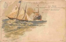 Furst Bismarck Ocean Liner Steamer Hamburg Amerika 1900c postcard picture