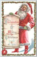 Santa Claus Proclamation of Christmas Holiday UNP Vintage UNP Postcard picture