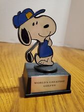 Vintage Snoopy Trophy World’s Greatest Golfer 1970’s Peanuts Figurine Hong Kong picture