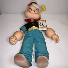1985 Popeye The Sailor Man Plush Doll By Presents Tags Stand  16 IN picture
