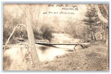 c1930's Old Footbridge At VT NY State Line Poultney VT RPPC Photo Postcard picture