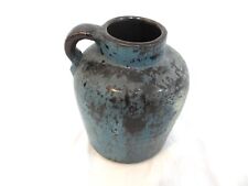 Vintage Distressed Primitive 5” Tall Jug with Flower picture