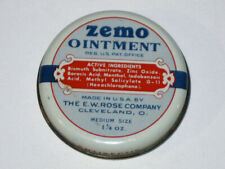 Vintage 1920s-1930s ZEMO OINTMENT Advertising Tin E. W. ROSE (Cleveland Ohio) picture