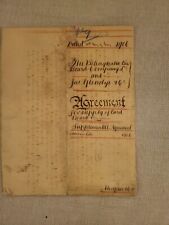 Fantastic contract from Calcutta, India. Numerous signatures and stamps 1906 picture