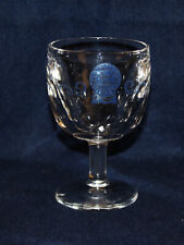 Vintage Heavy Pabst Blue Ribbon Beer Thumbprint/Tulip Glass Goblet picture
