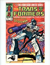 Transformers #3 Comic Book 1985 VF Marvel Spider-Man Crossover picture