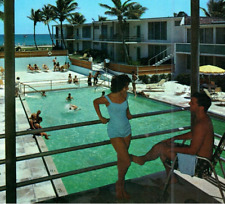 Vintage Postcard 1962 Palm Beach FL Sea Breeze Hotel & Villas People Swim-J2-52 picture